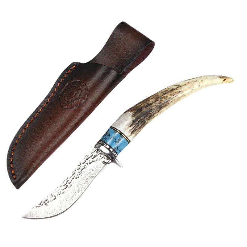 Outdoor Damascus Forged Hunting Knife With Non-slip Handle by Arizona Desert Gear