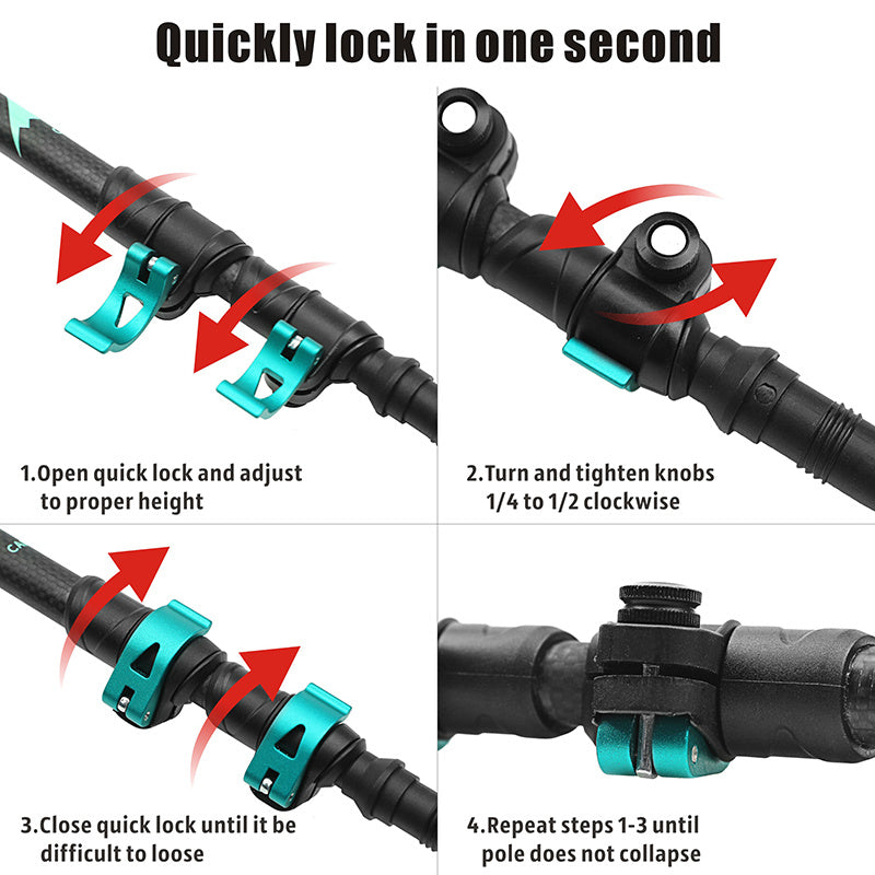 Straight Handle External Lock Trekking Pole Sports Travel by Arizona Desert Gear