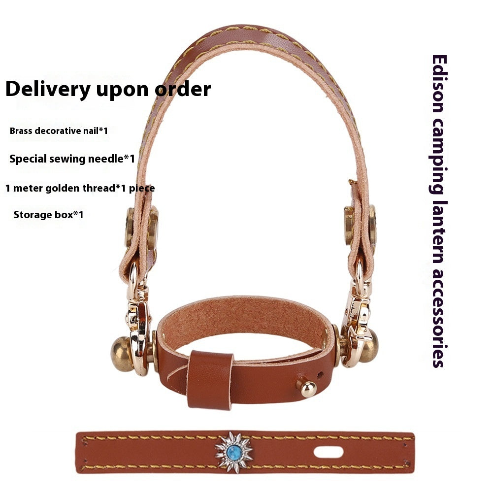 Leather Hanging Rope Camping Lantern Set by Arizona Desert Gear