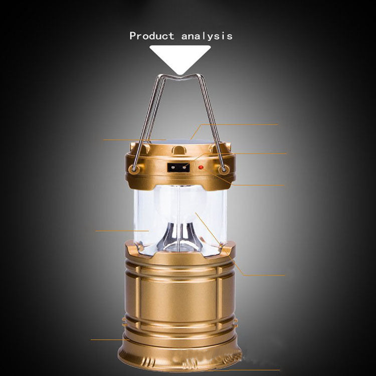 Solar Charging Telescopic Camping Lantern Tent Lamp by Arizona Desert Gear