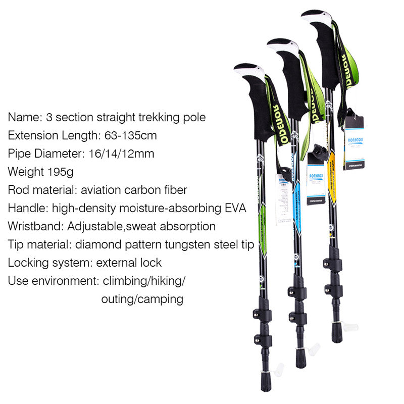 Multifunctional Carbon Fiber Folding Trekking Pole by Arizona Desert Gear