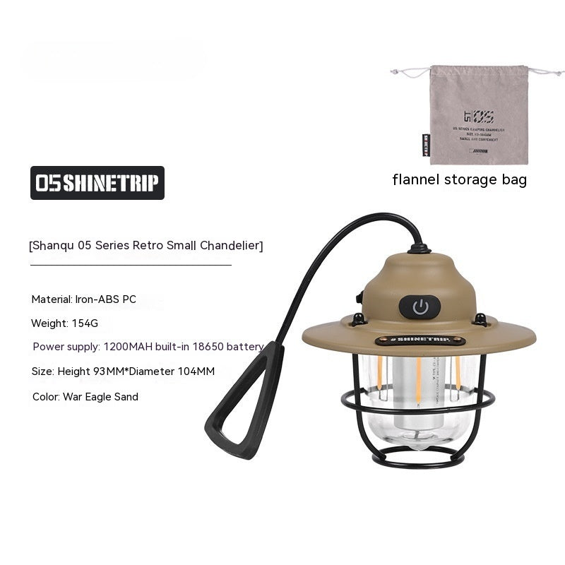 Shanqu Outdoor Camping Lantern Pine Cone Lamp Chandelier by Arizona Desert Gear