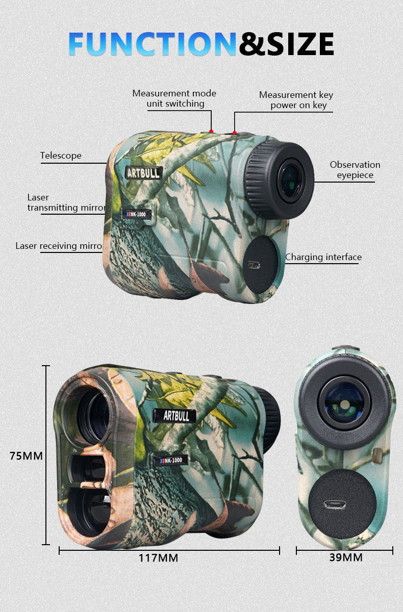 Camouflage Golf Hunting Rangefinder Telescope by Arizona Desert Gear