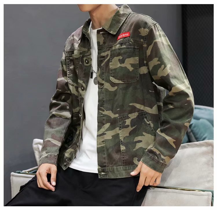 Men's Fashion Camouflage Polo Collar Jacket by Arizona Desert Gear