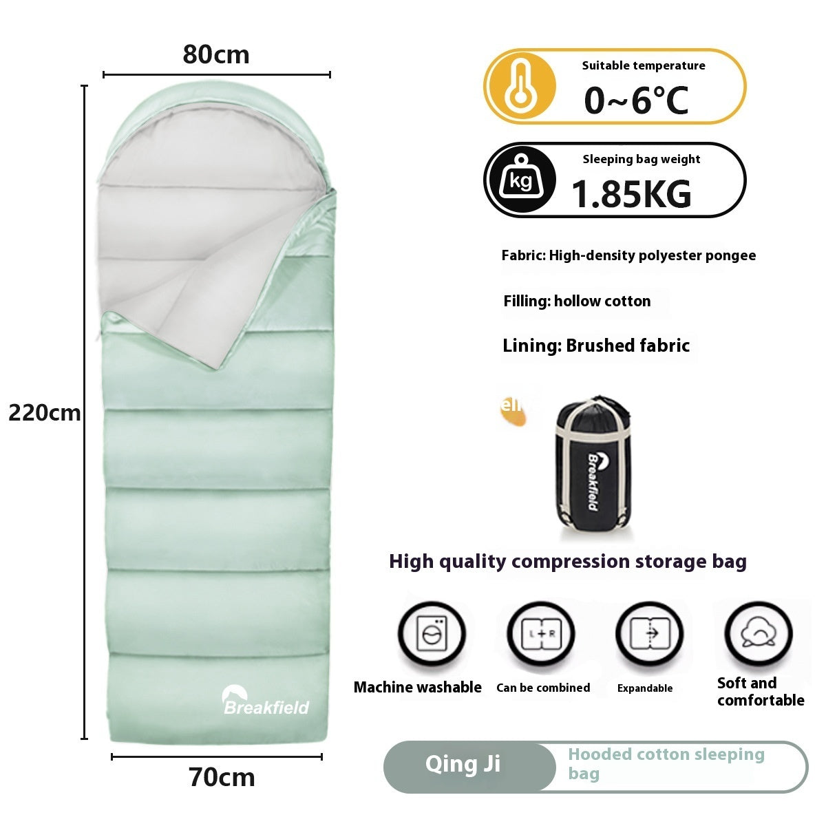 Waterproof Cotton Four Seasons Camping Sleeping Bag by Arizona Desert Gear