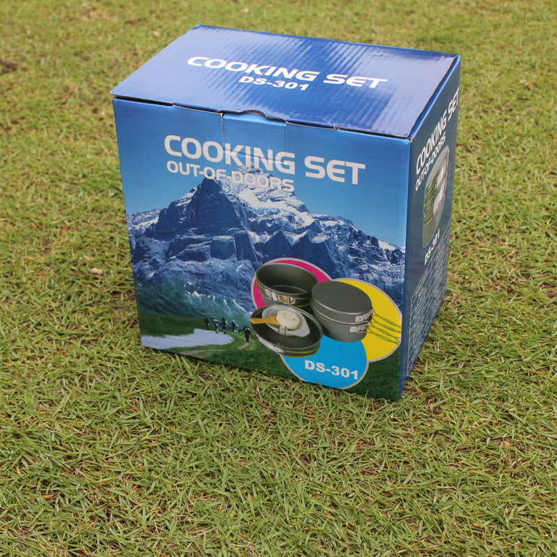 Portable Non-Stick Camping Cookware Set for 2-3 Persons by Arizona Desert Gear