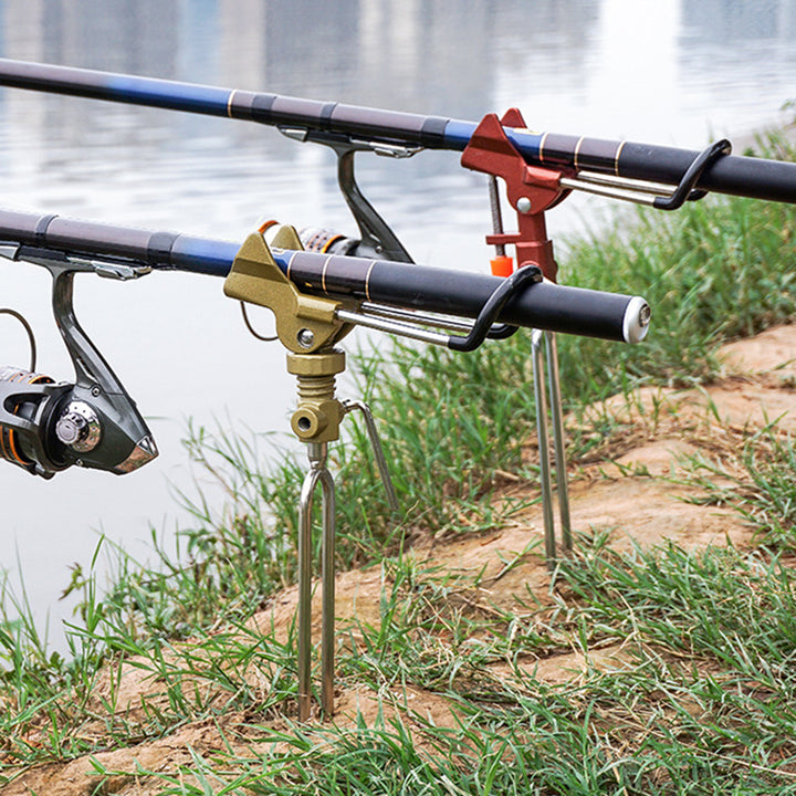 Spring Automatic Stainless Steel Adjustable Fishing Rod Holder Bracket by Arizona Desert Gear