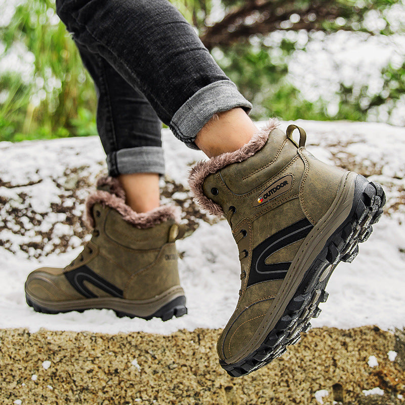Warm Velvet Cotton Winter Hiking Boots Plus Size by Arizona Desert Gear