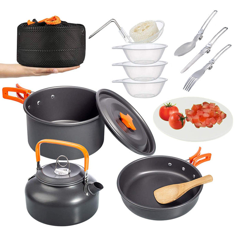 Folding Mini Camping Cookware Pot Set by Arizona Desert Gear