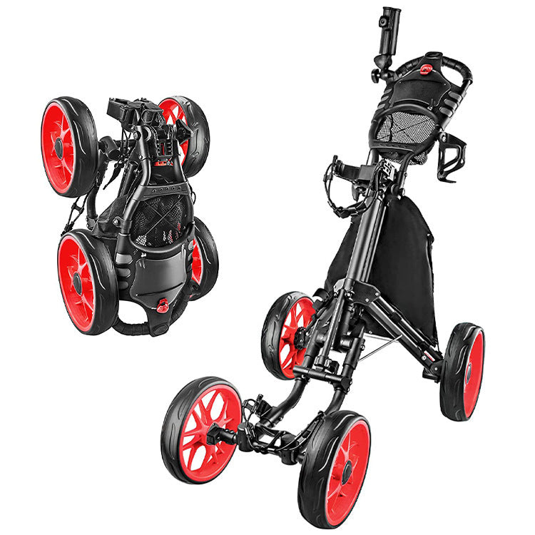 Foldable Four-Wheel Golf Trolley by Arizona Desert Gear
