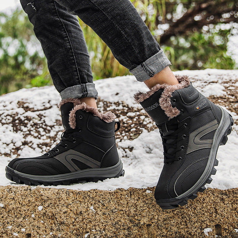 Warm Velvet Cotton Winter Hiking Boots Plus Size by Arizona Desert Gear
