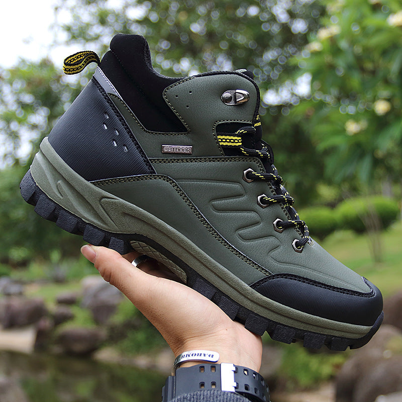 Men High Top Outdoor Hiking Boots Single Layer Shoes by Arizona Desert Gear