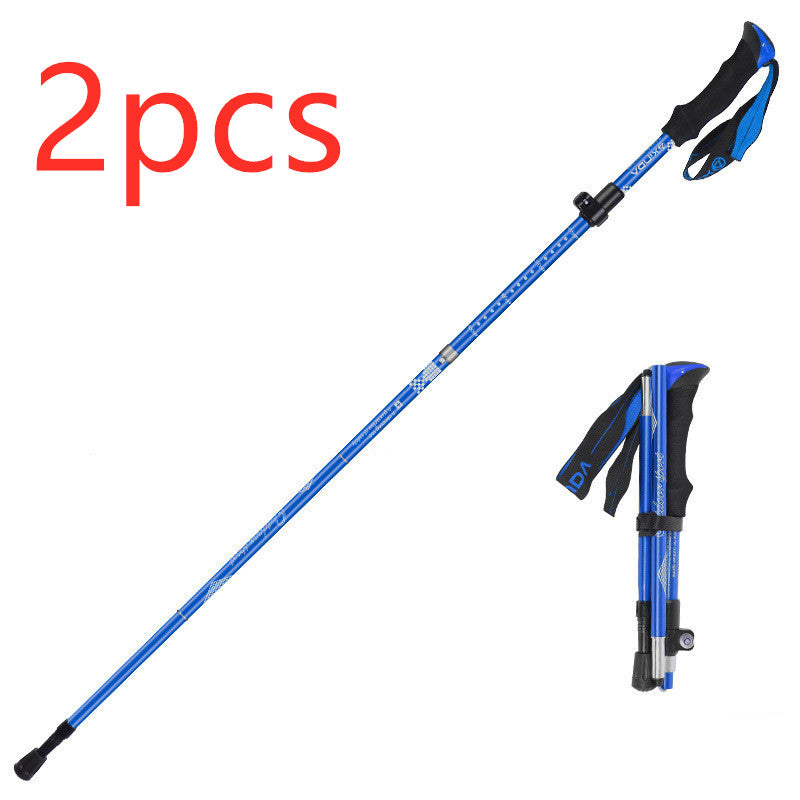 Outdoor Folding Ultra-light Aluminum Alloy Trekking Pole by Arizona Desert Gear