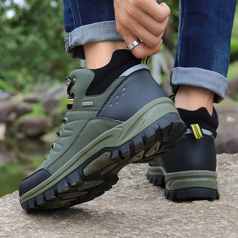 Men High Top Outdoor Hiking Boots Single Layer Shoes by Arizona Desert Gear