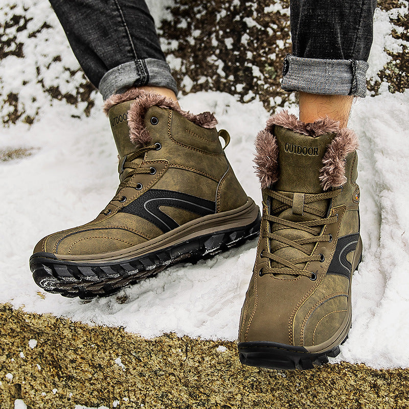 Warm Velvet Cotton Winter Hiking Boots Plus Size by Arizona Desert Gear