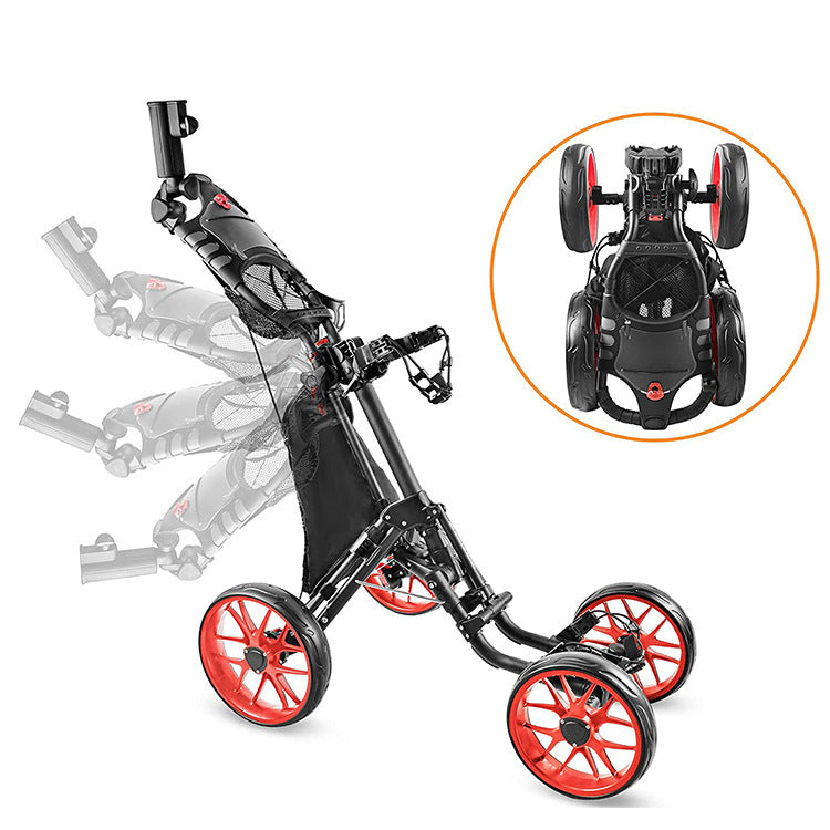 Foldable Four-Wheel Golf Trolley by Arizona Desert Gear