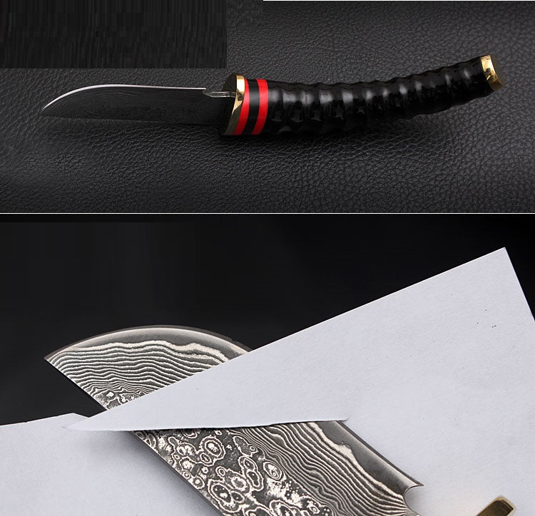 Damascus Steel Fixed Hunting Knife Antler Handle Tactical Knife by Arizona Desert Gear