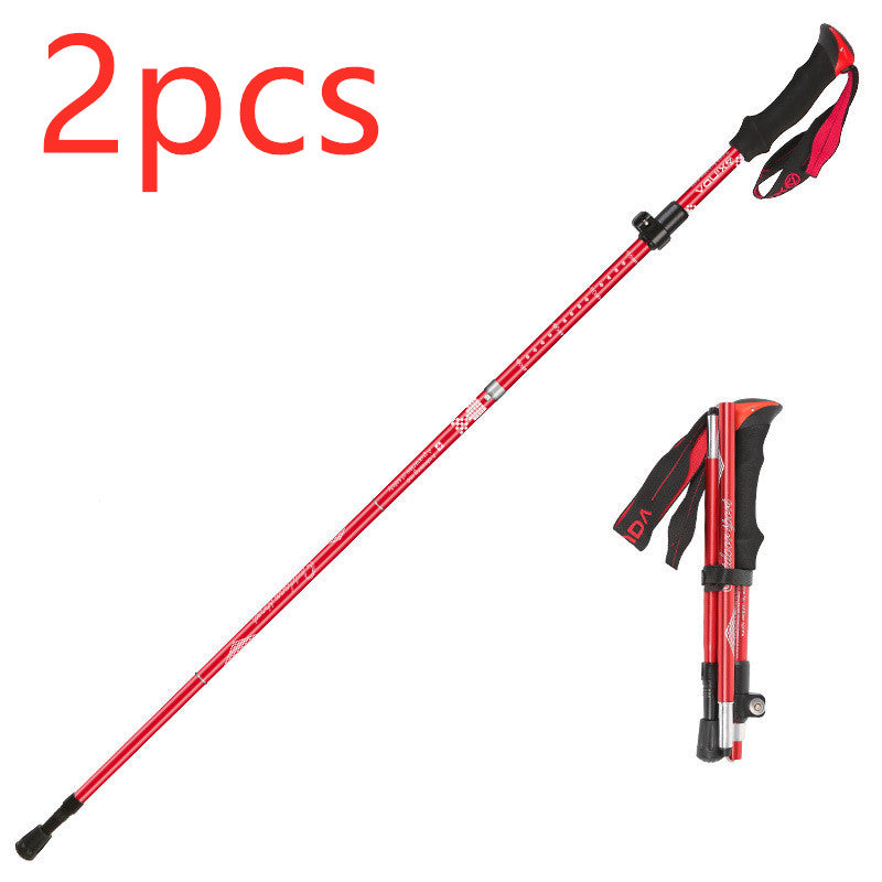 Outdoor Folding Ultra-light Aluminum Alloy Trekking Pole by Arizona Desert Gear