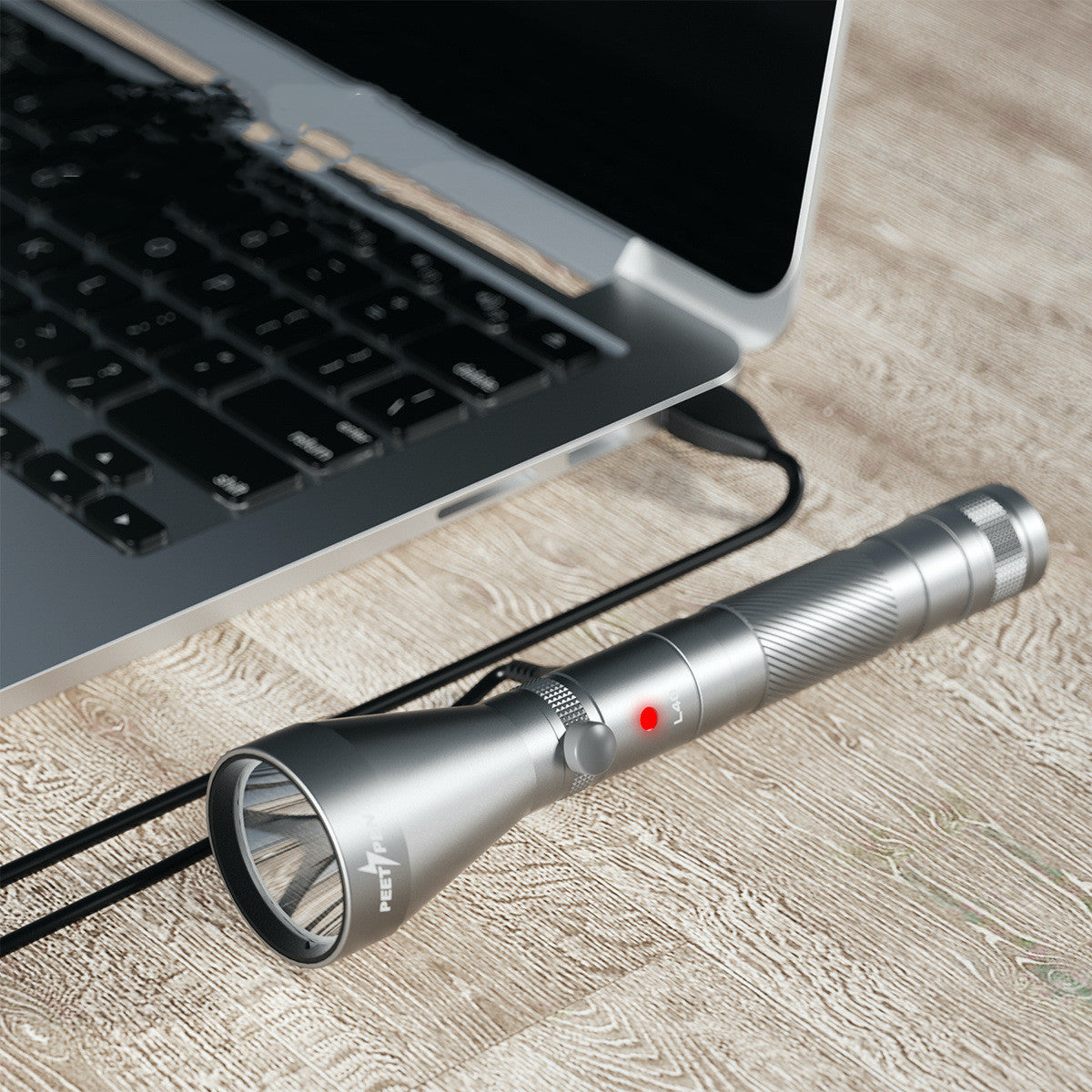 Rechargeable Waterproof Long Range Camping Compass Flashlight by Arizona Desert Gear