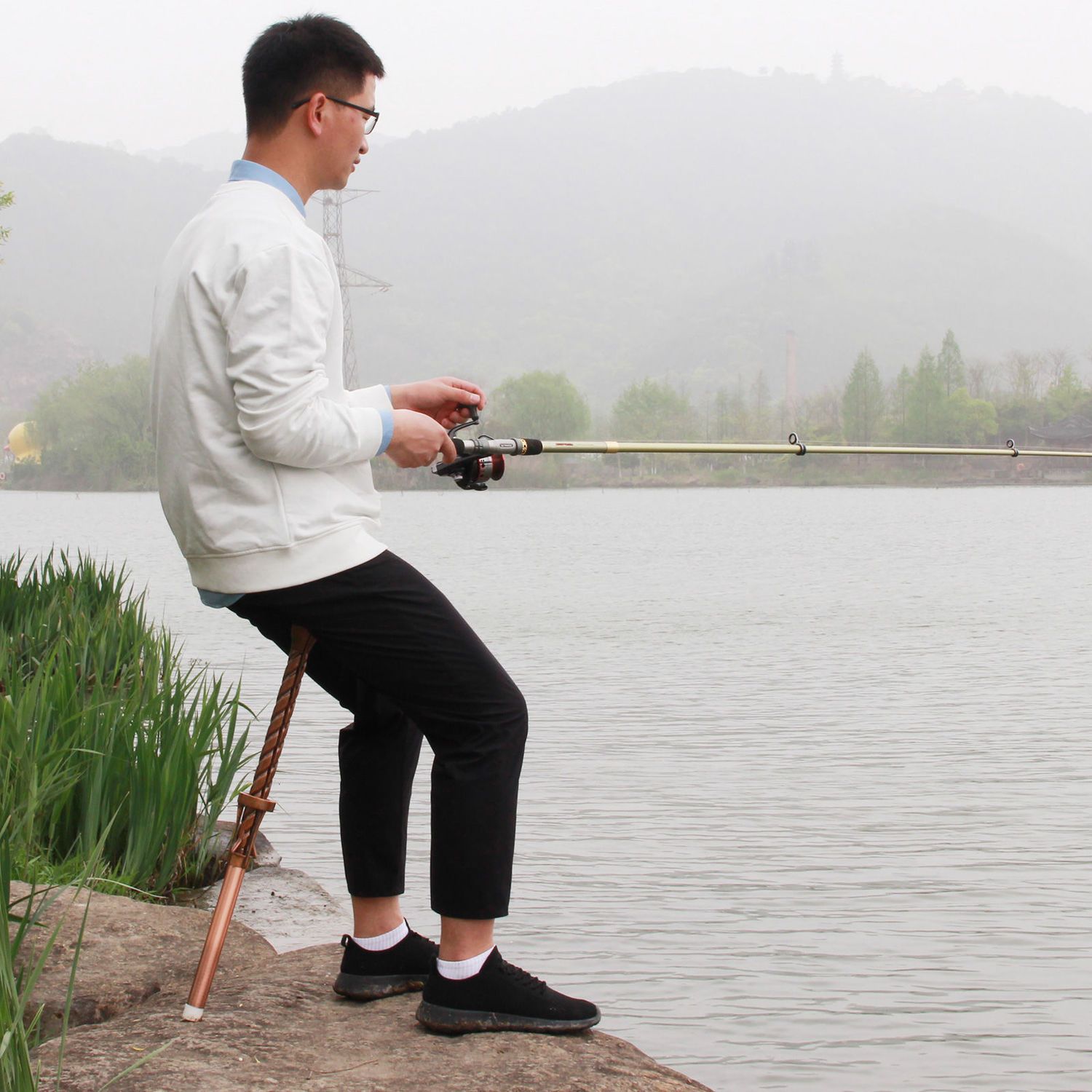Multifunctional Foldable Trekking Pole Stool by Arizona Desert Gear