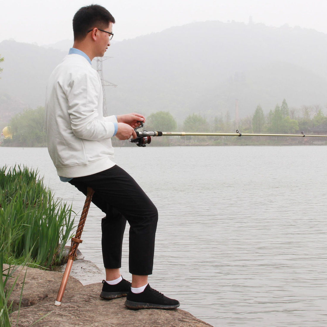 Multifunctional Foldable Trekking Pole Stool by Arizona Desert Gear