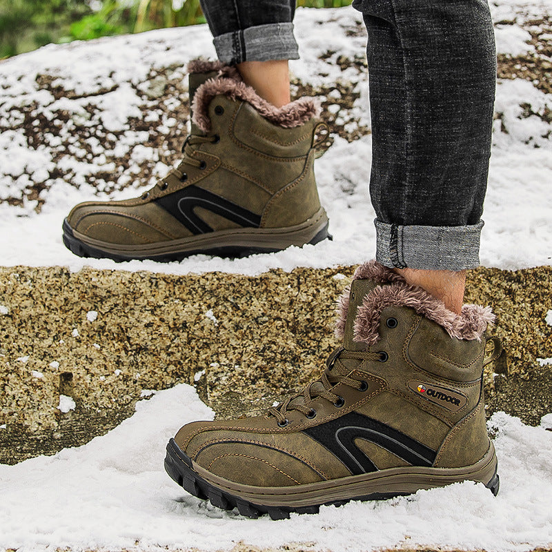 Warm Velvet Cotton Winter Hiking Boots Plus Size by Arizona Desert Gear