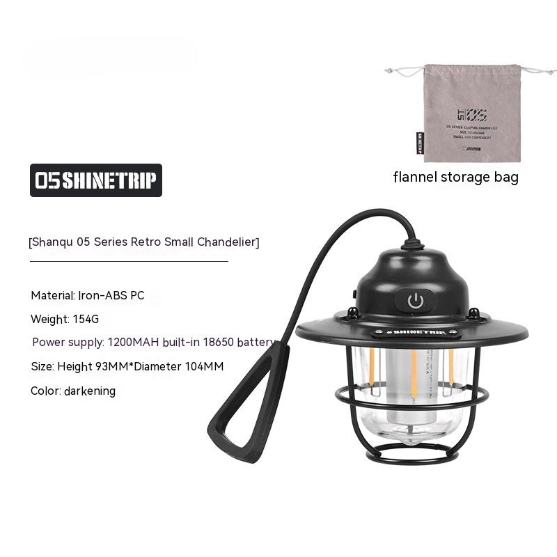 Shanqu Outdoor Camping Lantern Pine Cone Lamp Chandelier by Arizona Desert Gear