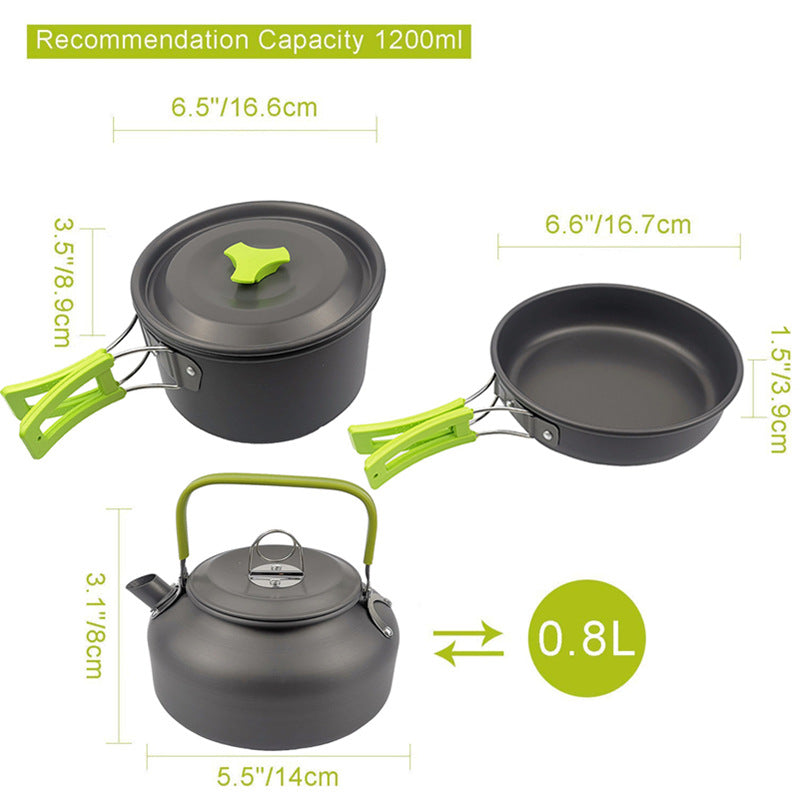 Folding Mini Camping Cookware Pot Set by Arizona Desert Gear