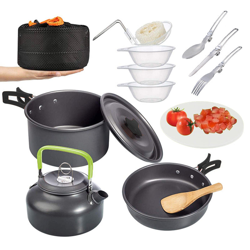 Folding Mini Camping Cookware Pot Set by Arizona Desert Gear
