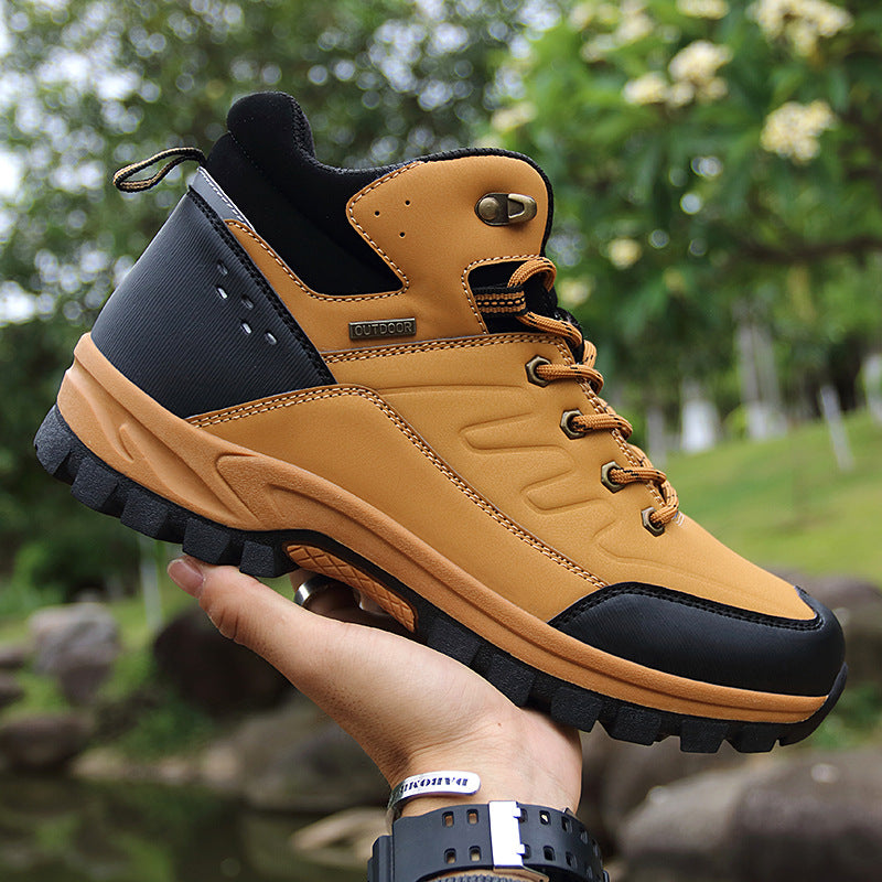 Men High Top Outdoor Hiking Boots Single Layer Shoes by Arizona Desert Gear