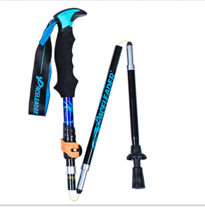 Folding Straight Handle Retractable Trekking Pole by Arizona Desert Gear