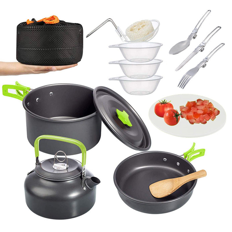 Folding Mini Camping Cookware Pot Set by Arizona Desert Gear