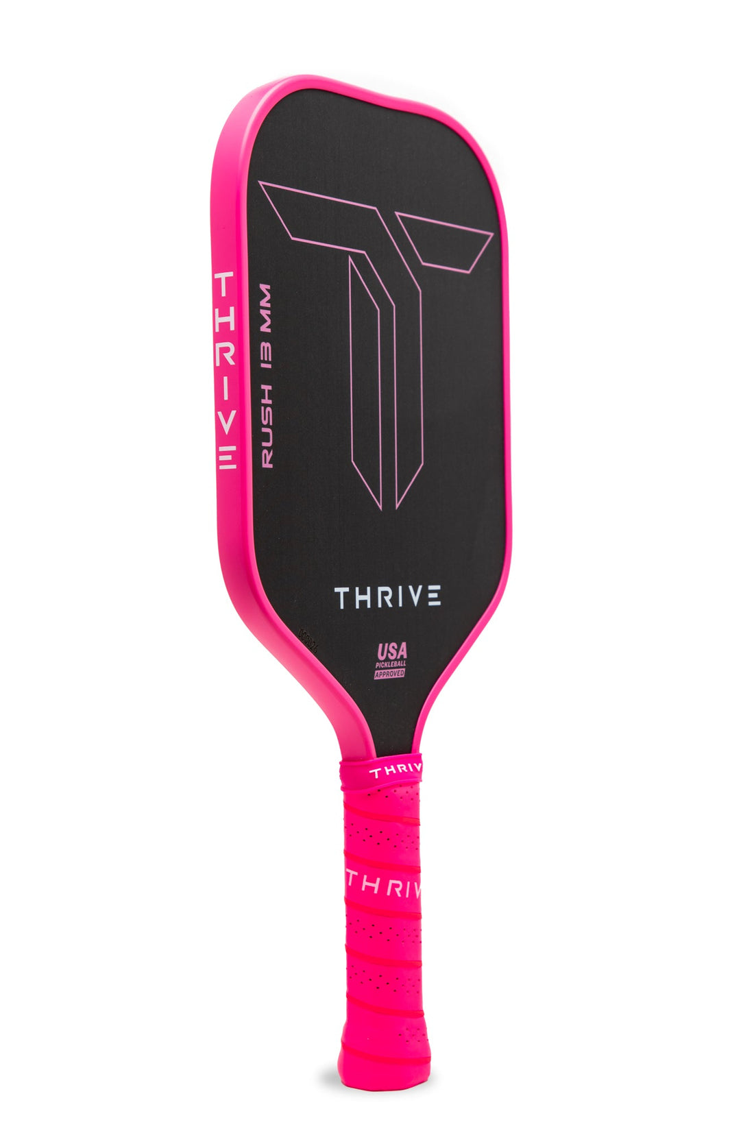 RUSH 13 SINGLES (PINK) Includes custom weight card, paddle cover, paddle eraser, and lead weights. by Thrive Pickleball