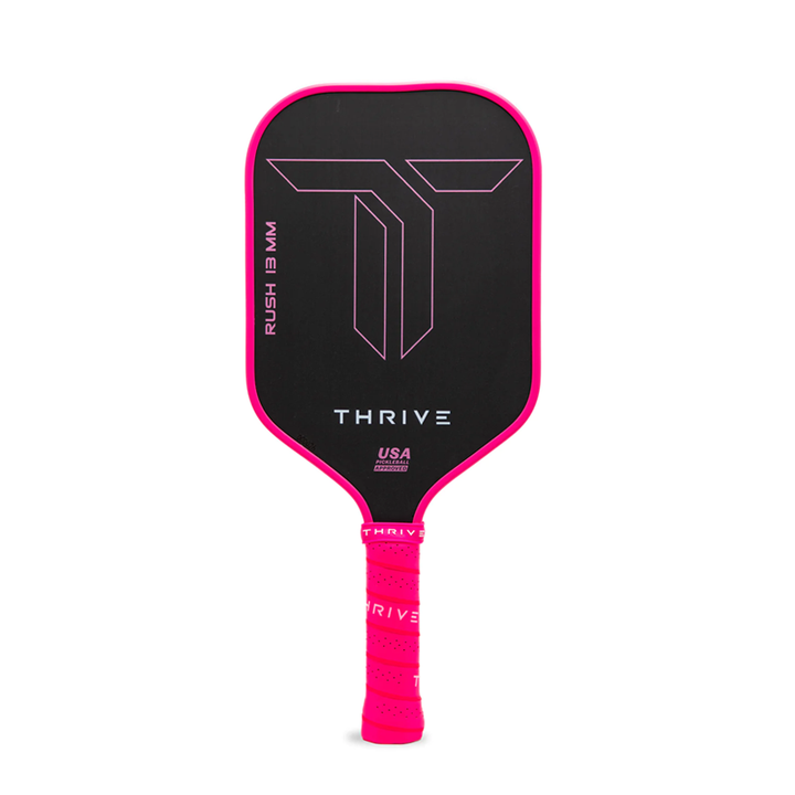 RUSH 13 SINGLES (PINK) Includes custom weight card, paddle cover, paddle eraser, and lead weights. by Thrive Pickleball
