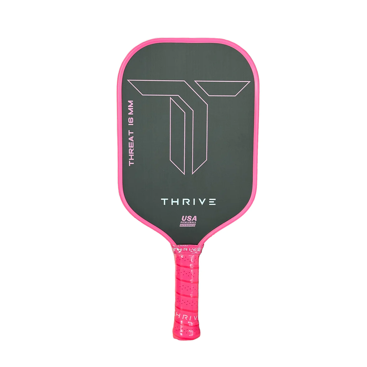 THREAT 16 (PINK) Includes custom weight card, paddle cover, paddle eraser, and lead weights. by Thrive Pickleball