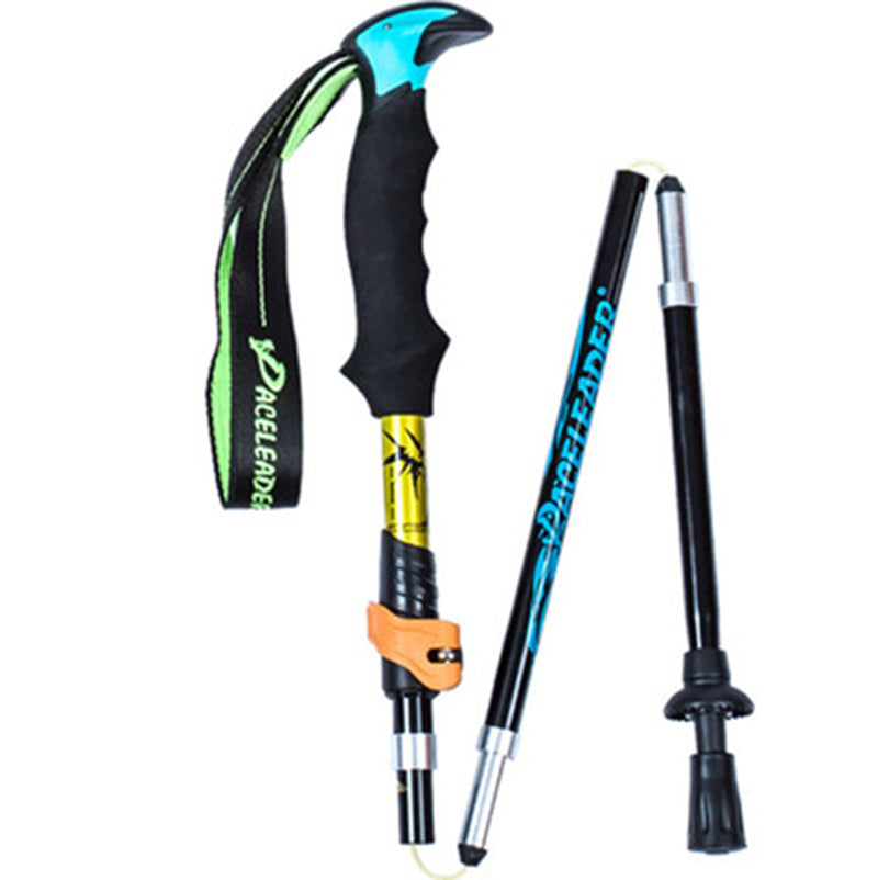 Folding Straight Handle Retractable Trekking Pole by Arizona Desert Gear
