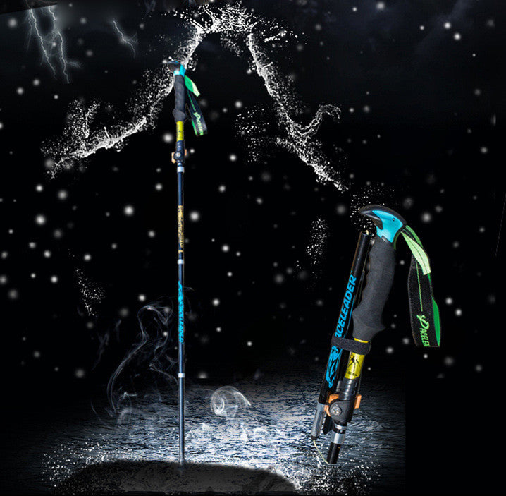 Folding Straight Handle Retractable Trekking Pole by Arizona Desert Gear