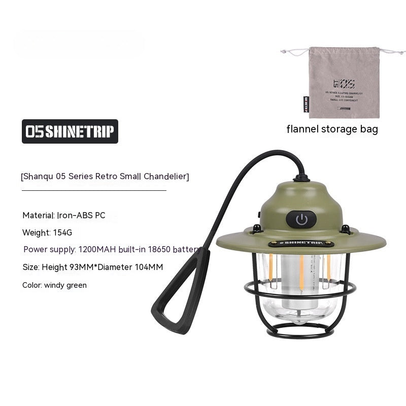 Shanqu Outdoor Camping Lantern Pine Cone Lamp Chandelier by Arizona Desert Gear