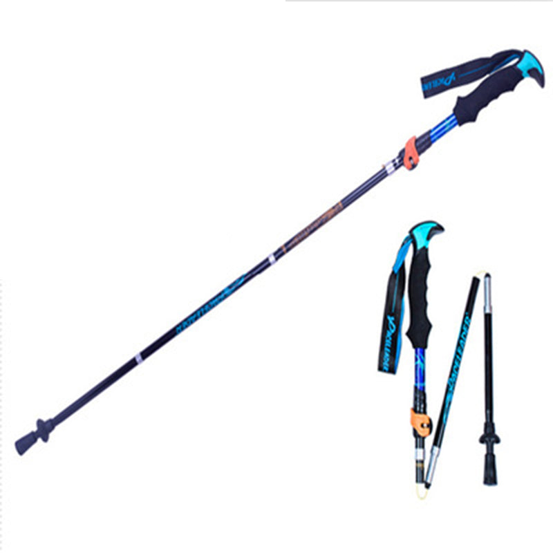 Folding Straight Handle Retractable Trekking Pole by Arizona Desert Gear