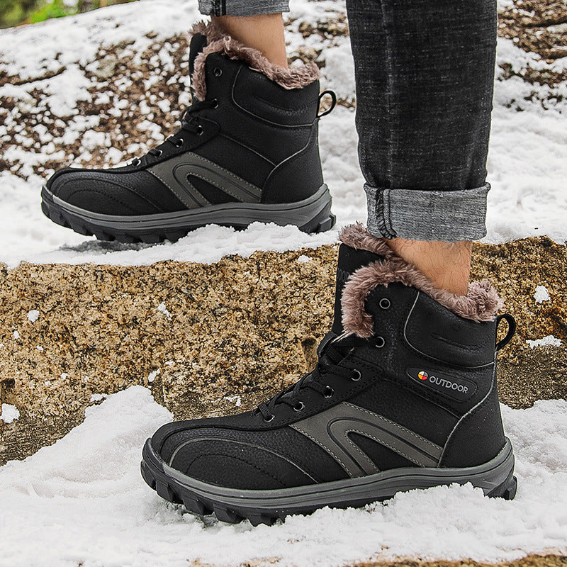 Warm Velvet Cotton Winter Hiking Boots Plus Size by Arizona Desert Gear