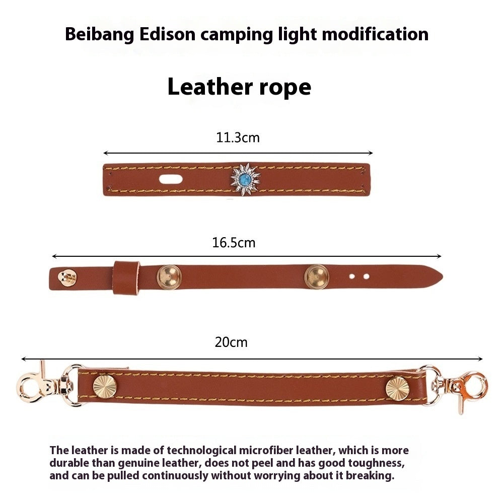 Leather Hanging Rope Camping Lantern Set by Arizona Desert Gear