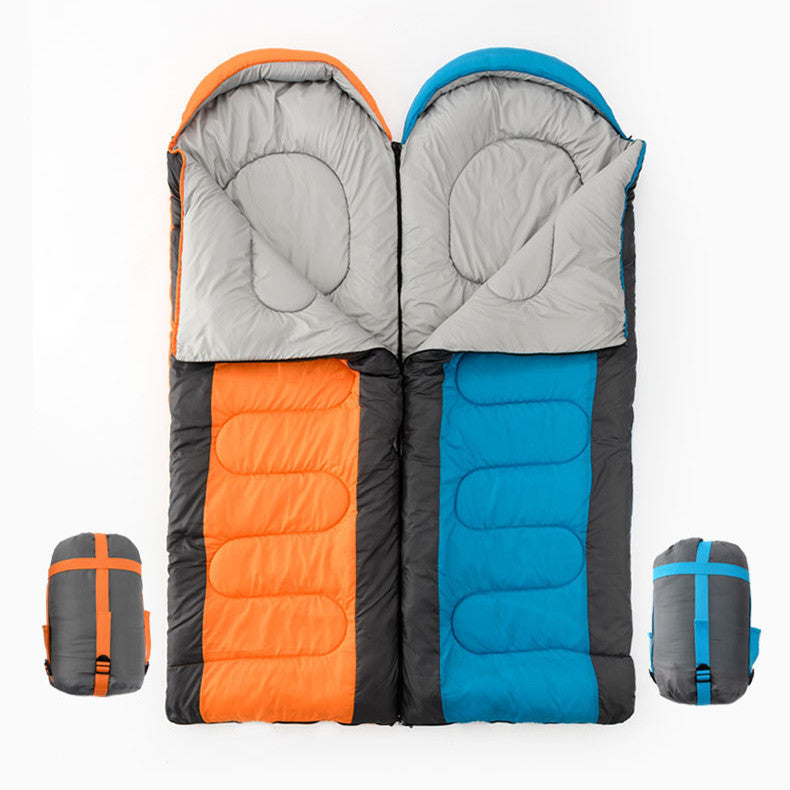 Hooded Interlocking Envelope Camping Sleeping Bag by Arizona Desert Gear