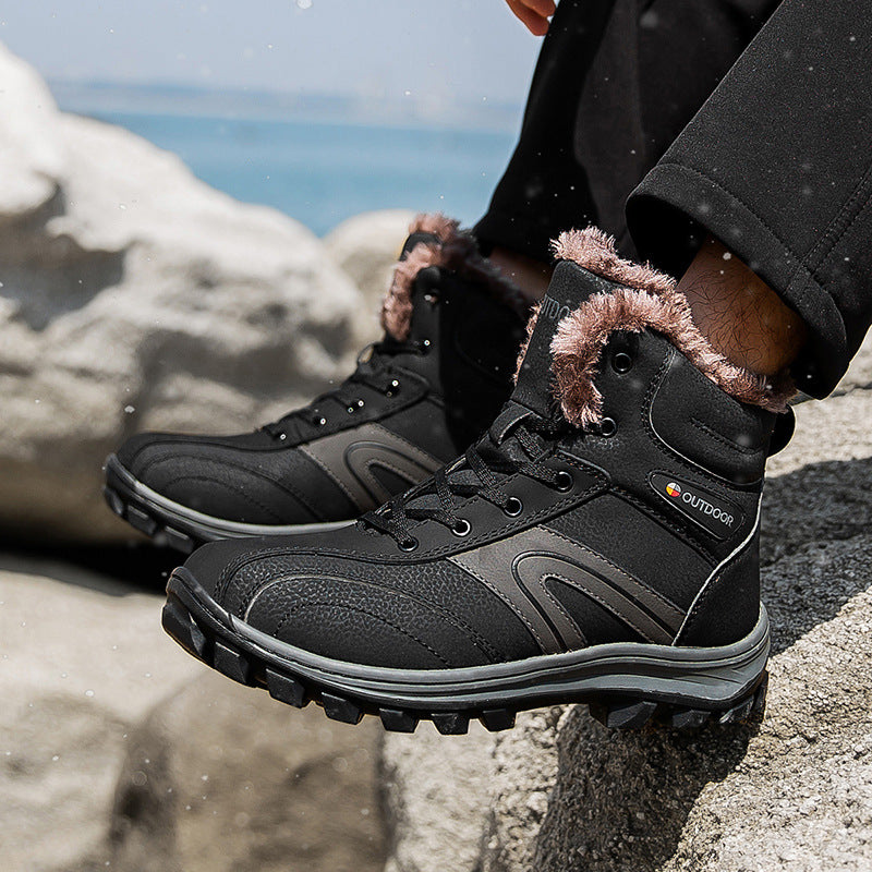 Warm Velvet Cotton Winter Hiking Boots Plus Size by Arizona Desert Gear