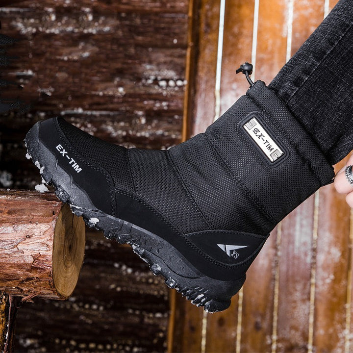 Men's Waterproof Snow Boots Fleece-Lined Short Ski Shoes by Arizona Desert Gear