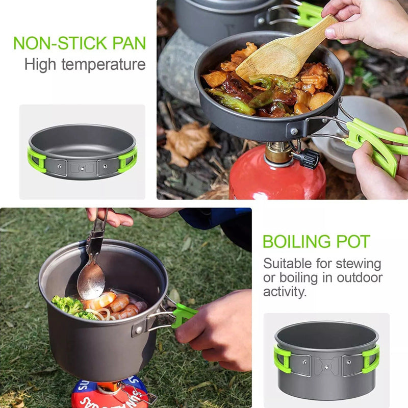 Folding Mini Camping Cookware Pot Set by Arizona Desert Gear