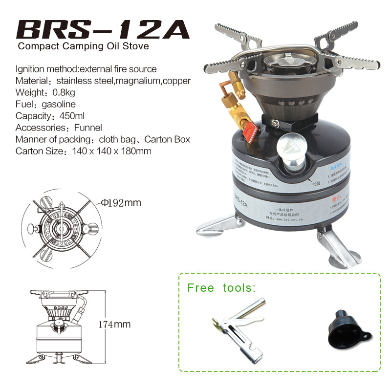 Portable Field Gasoline Camping Stove Heavy Duty Outdoor Cooking Stove by Arizona Desert Gear